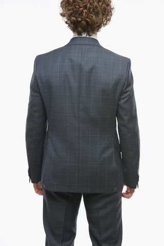 CC COLLECTION Virgin Wool RIGHT Suit with Windowpane Motif