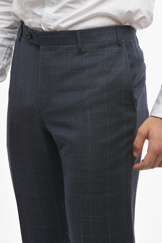CC COLLECTION Virgin Wool RIGHT Suit with Windowpane Motif