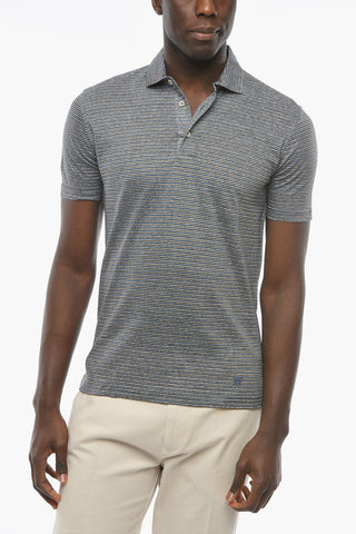 Polo TIPO in Misto Lino a Righe Balanced
