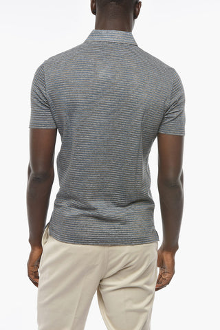 Polo TIPO in Misto Lino a Righe Balanced