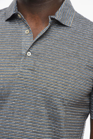Polo TIPO in Misto Lino a Righe Balanced