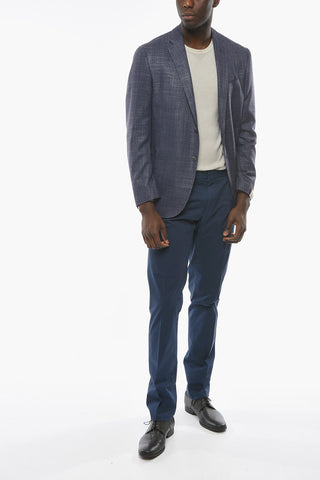 Blazer ACADEMY SOFT in Misto Lana con Motivo Hopsack