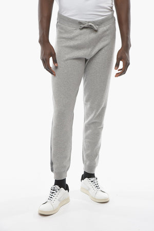 ID Pantaloni Jogger in Cotone con Bande Laterali a Contrasto