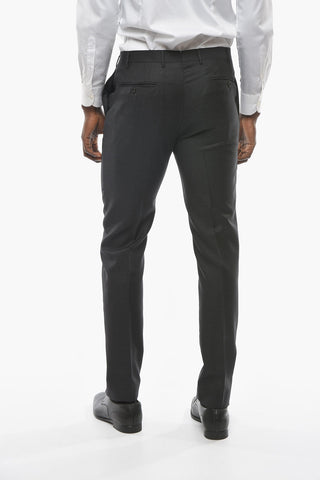 Virgin Wool ACADEMY Suit with Bird's Eye Motif