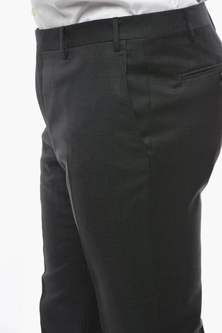 Virgin Wool ACADEMY Suit with Bird's Eye Motif