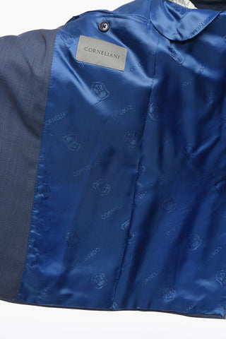 Virgin-wool LEADER Suit with Notch Lapel