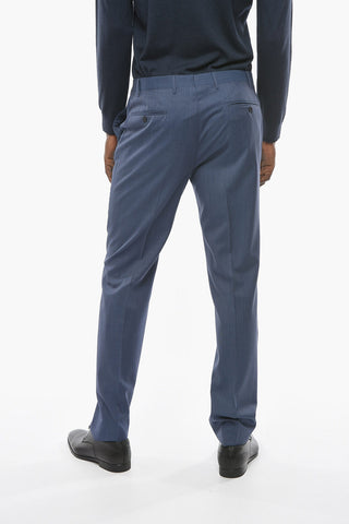 Virgin-wool LEADER Suit with Notch Lapel