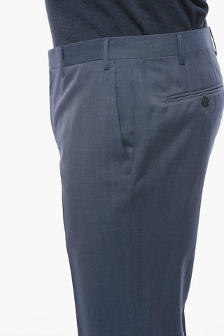 Virgin-wool LEADER Suit with Notch Lapel
