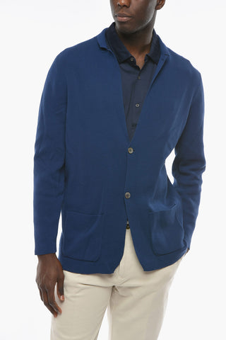 Two-buttoned Cardigan with Notch Lapel