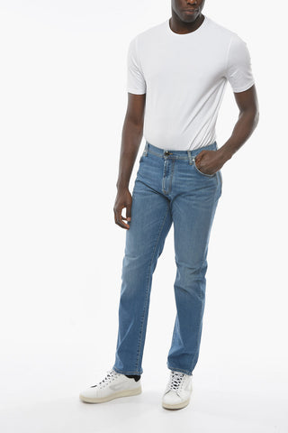 ID LUXURY DENIM Light-washed Regular-fitting Jeans with Visibile Stitchings