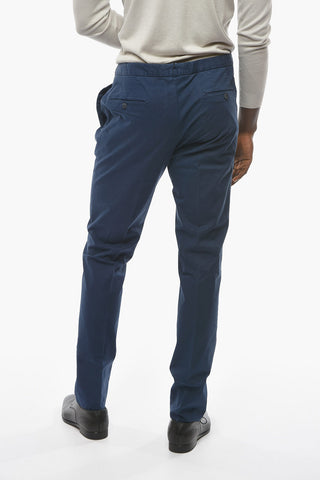 ID Single-pleated Chino Pants with Adjustable Waist