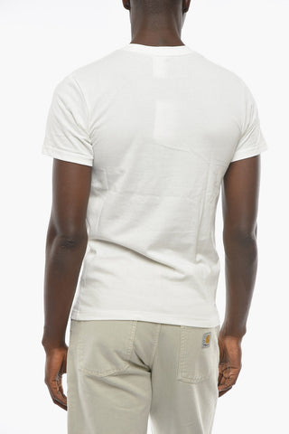 Solid Color Crew-Neck T-shirt With Contrasting Breast Pocket