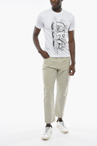 SHIRT Crew Neck KAWS Cotton T-Shirt