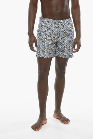 ID Costume da Bagno Boxer con Motivo Geometrico