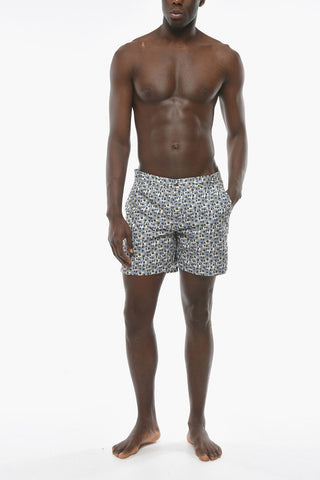 ID Costume da Bagno Boxer con Motivo Geometrico