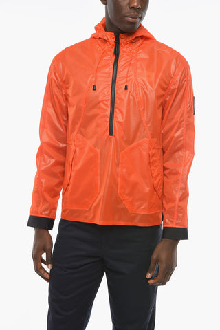 Hooded Nylon Windbreaker Jacket