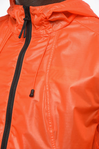 Hooded Nylon Windbreaker Jacket