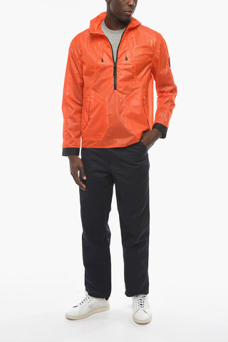 Hooded Nylon Windbreaker Jacket