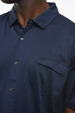 Stretchy-cotton Polo T-shirt with Breast Pocket