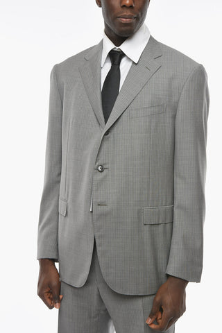 Wool Blend ACADEMY Pinstriped Suit