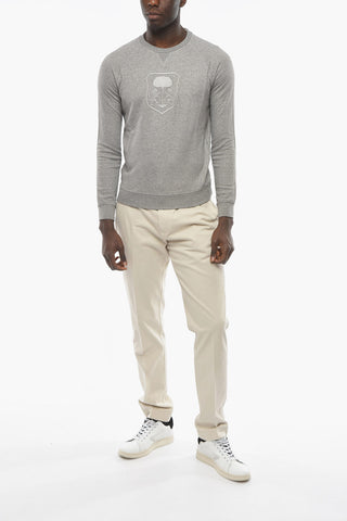 ID BONINA Sweatshirt with Ton-sur-ton Embroidered Emblem