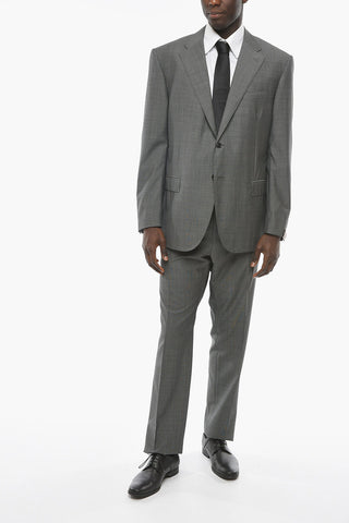 Virgin Wool LEADER Pin Check Suit