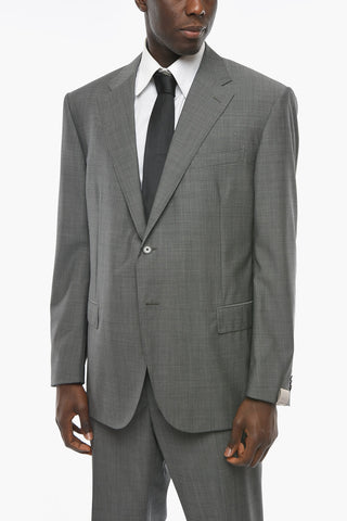 Virgin Wool LEADER Pin Check Suit
