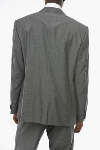 Virgin Wool LEADER Pin Check Suit