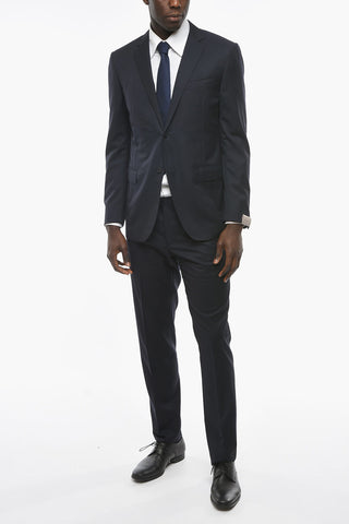 Virgin-wool ACADEMY Suit with Notch Lapel