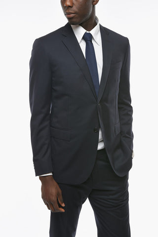 Virgin-wool ACADEMY Suit with Notch Lapel