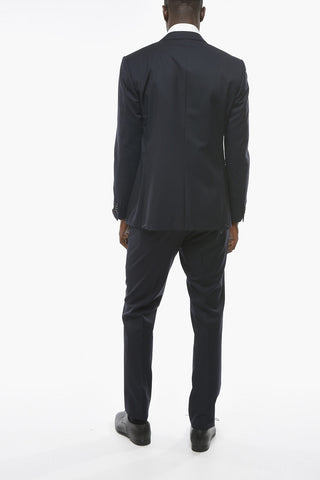 Virgin-wool ACADEMY Suit with Notch Lapel