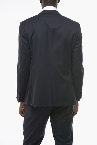 Virgin-wool ACADEMY Suit with Notch Lapel