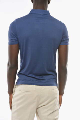 Silk OPACUM Polo T-shirt with Logo Embroidery