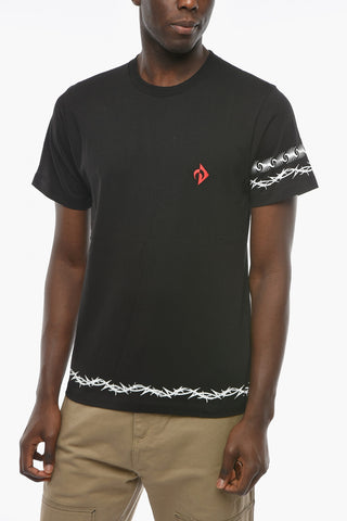 WHITE LINE Crew Neck TRIBALS Organic Cotton T-Shirt