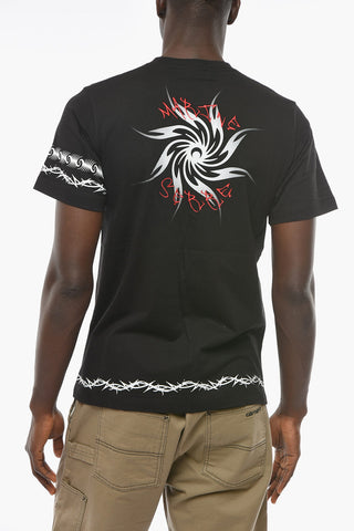 WHITE LINE Crew Neck TRIBALS Organic Cotton T-Shirt