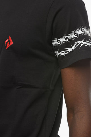 WHITE LINE Crew Neck TRIBALS Organic Cotton T-Shirt