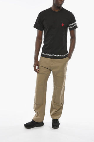 WHITE LINE Crew Neck TRIBALS Organic Cotton T-Shirt