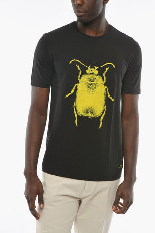 CC COLLECTION Jersey T-shirt with Debossed Beetle-print