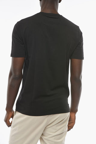 CC COLLECTION Jersey T-shirt with Debossed Beetle-print