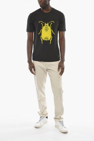 CC COLLECTION Jersey T-shirt with Debossed Beetle-print