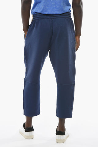 YOGA Joggers in Tessto Traforato con Maxi Tasche a Toppa