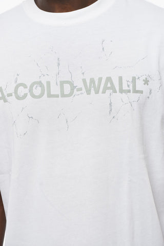 T-shirt Girocollo con Stampa Logo Maxi
