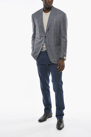 Unlined LEADER SOFT Windowpane Check Blazer