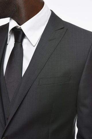 CC COLLECTION Virgin-wool CEREMONY RIGHT 3-piece Suit with Peak Lapel