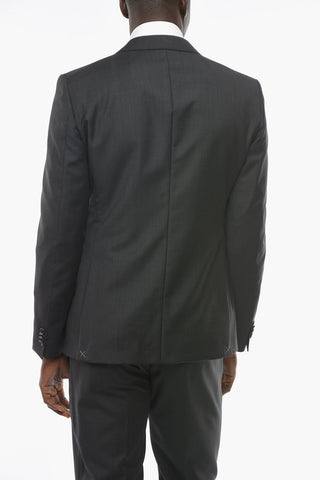 CC COLLECTION Virgin-wool CEREMONY RIGHT 3-piece Suit with Peak Lapel