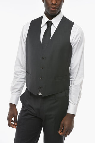 CC COLLECTION Virgin-wool CEREMONY RIGHT 3-piece Suit with Peak Lapel