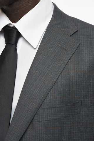Abito 2 Bottoni MANTUA con Motivo Windowpane