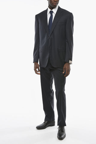 Virgini-wool-twill LEADER Suit with Notch Lapel