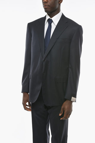 Virgini-wool-twill LEADER Suit with Notch Lapel
