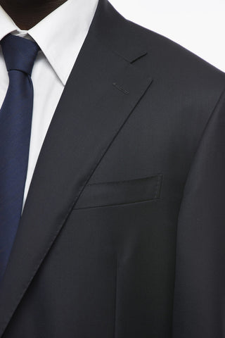 Virgini-wool-twill LEADER Suit with Notch Lapel